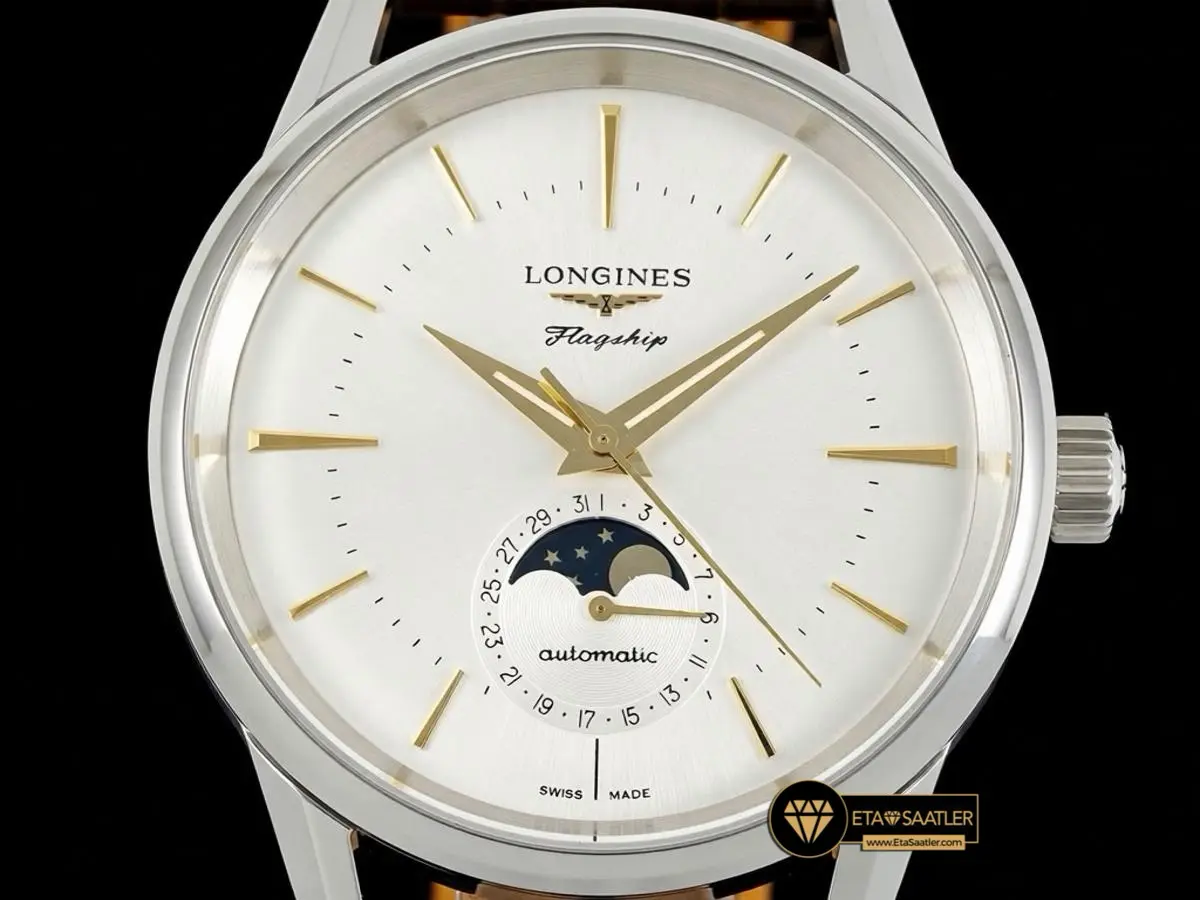 longines-flagship-heritage-moonphase-silver-dial-brown-leather-super-clone-eta-03
