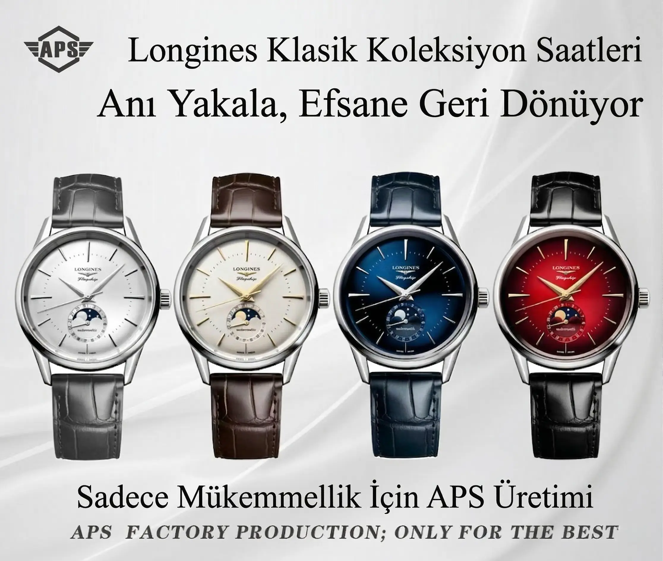 longines-flagship-heritage-moonphase-silver-dial-brown-leather-super-clone-eta-poster