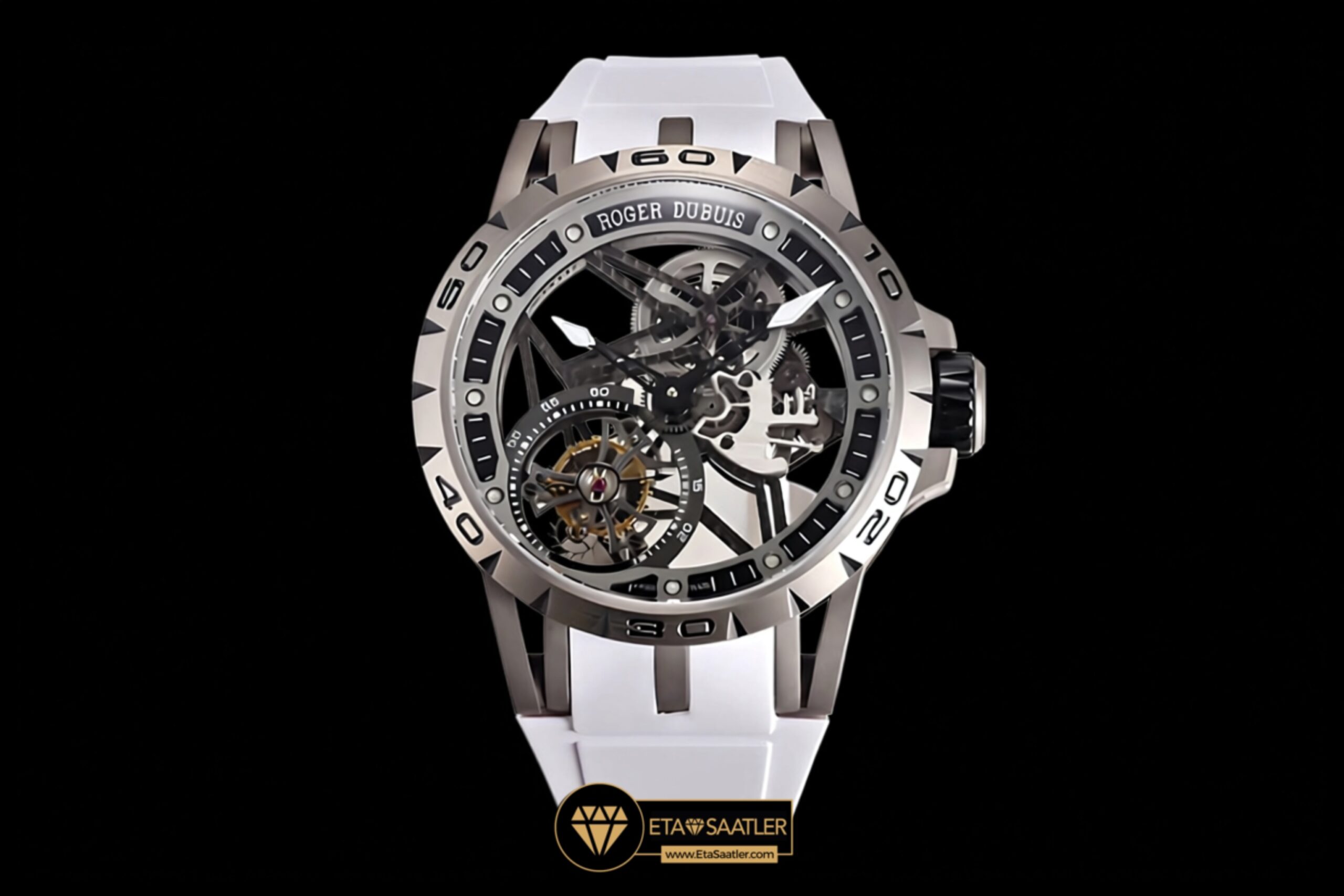 Roger Dubuis Excalibur Skeleton Beyaz Tourbillon Çelik Kasa Super Clone ETA