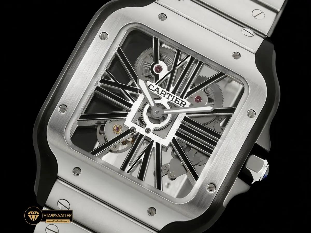 cartier-santos-skeleton-steel-bllack-dial-super-clone-eta-015