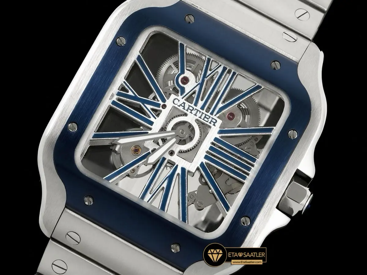 cartier-santos-skeleton-steel-blue-dial-super-clone-eta-018