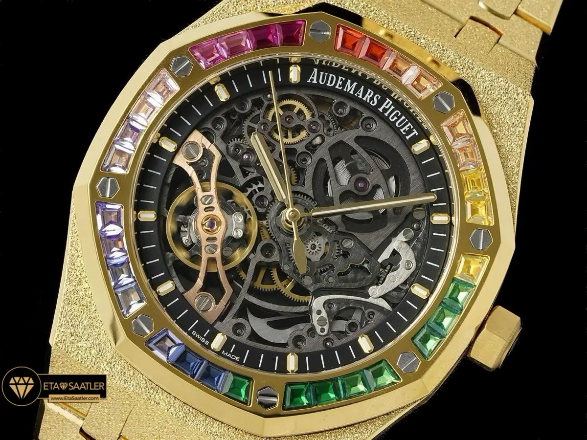 audemars-piguet-royal-oak-openworked-frosted-rainbow-bezel-yellow-gold-octa-factory-sa3132-v3-free-sprung-super-clone-eta-016