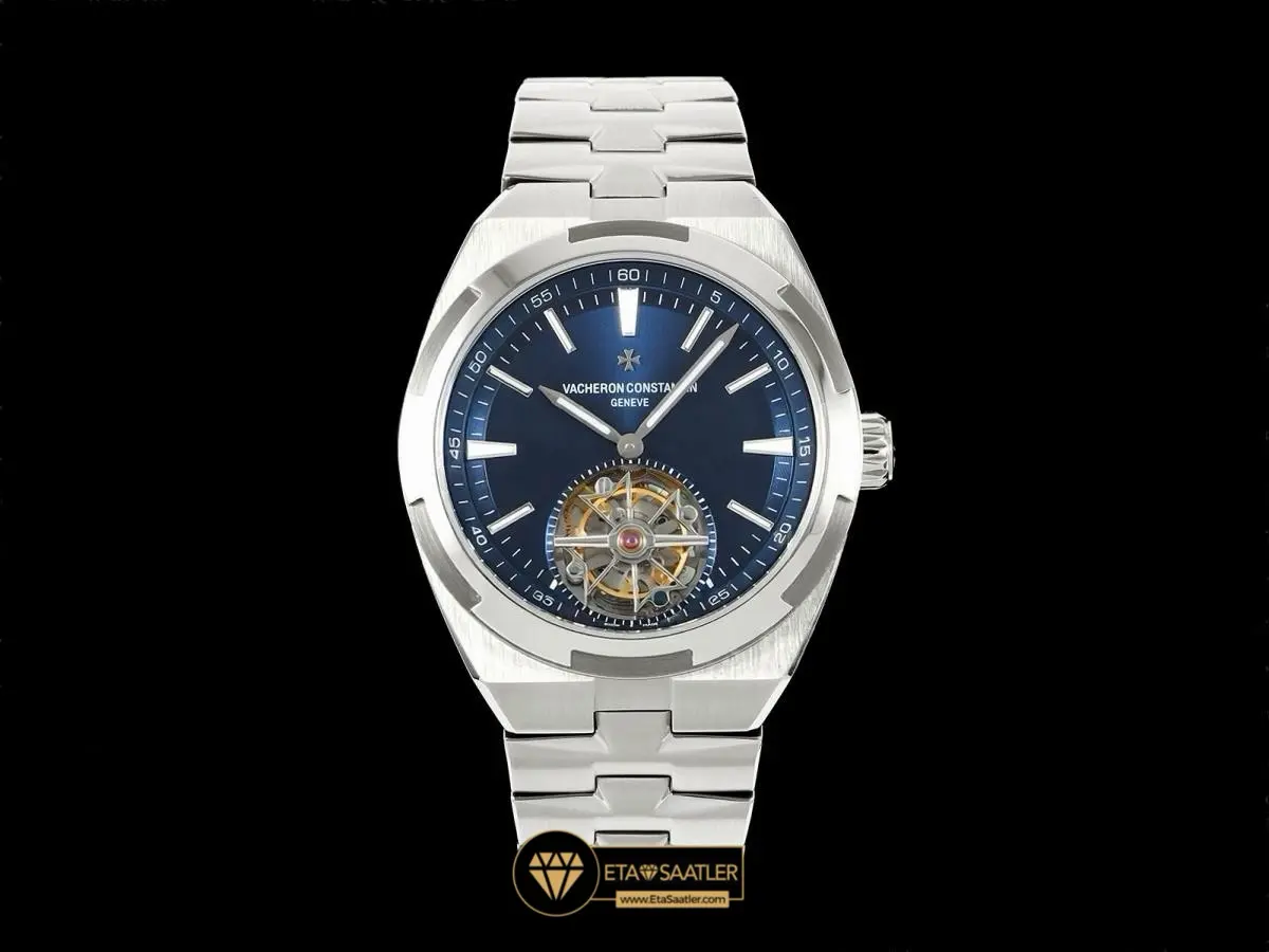 Vacheron Constantine Overseas Tourbillon Silver Blue Super Clone ETA