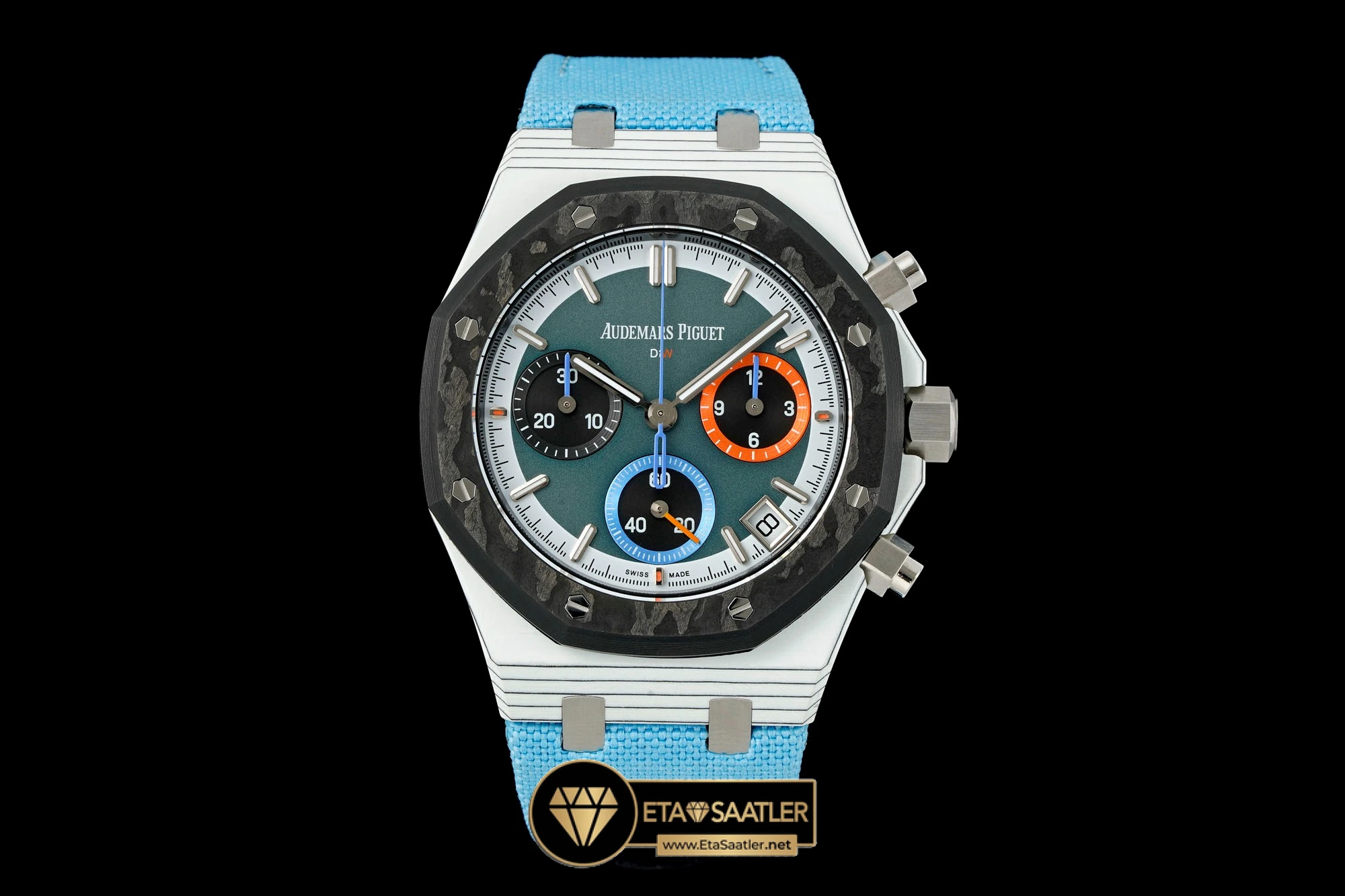 Audemars Piguet Royal Oak 26240 Diw Q-Race CarboQuartz Turkuaz Super Clone ETA