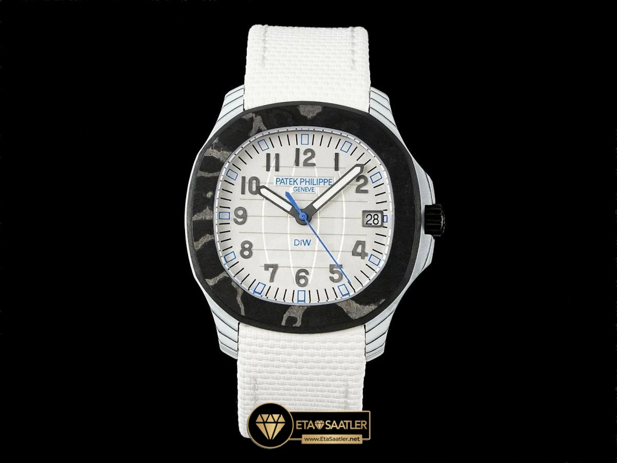 Patek Philippe Aquanaut 5167 DIW Carbonquartz Polar Blue Velcro Beyaz Super Clone ETA