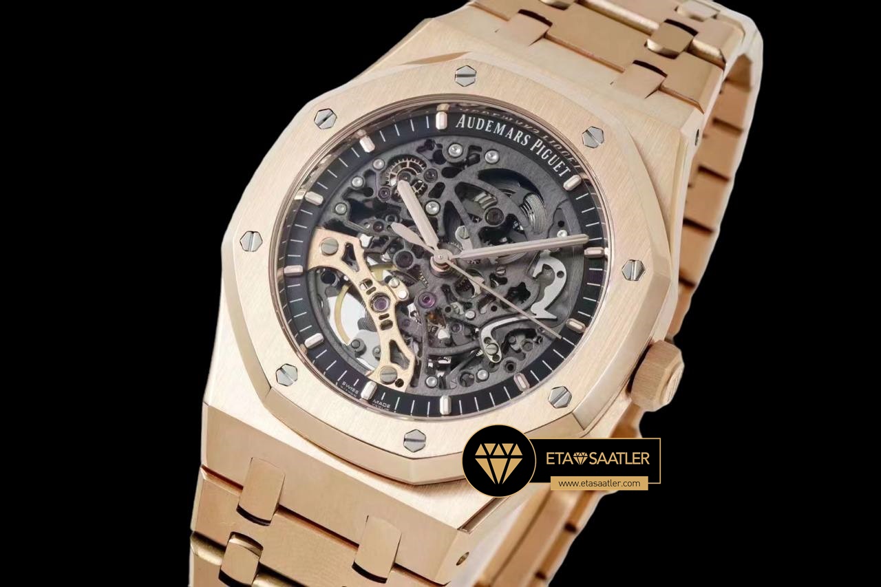 Ap0743 altin audemars piguet royal oak 15407st İskelet kadran 18k super clone eta (8) 07 Audemars Piguet Royal Oak 15407ST İskelet Kadran 18K Super Clone Eta