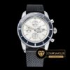 Breitling Superocean Heritage II Chronograph Kauçuk Kordon Mavi Bezel Beyaz Kadran ETA
