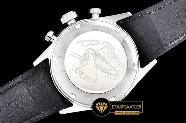 Or009 Oris Calobra Chronograph Ltd Ed Ssle Silv Wht Jap Qtz 10 10