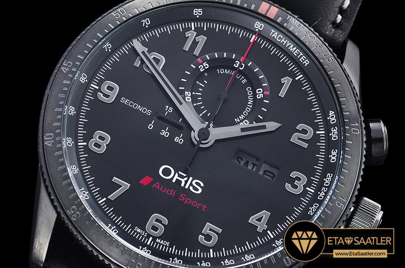 Or013 Oris Audi Sport Chronograph Pvdle Black Jap Qtz Chrono 07 07 Or013 Oris Audi Sport Chronograph Pvdle Black Jap Qtz Chrono 07 07