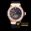 Hublot Big Bang Tourbillon Pembe Altın Kasa İskelet Kadran ETA