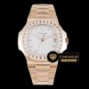 Patek Philippe Nautilus 5711 Taşlı Rose Kasa Beyaz Kadran ETA