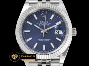 Rolex Datejust Mavi Kadran 41mm Jubile 3235 Super Clone ETA