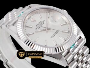 Rolex Datejust Gümüş Kadran 41mm Jubile 3235 Super Clone ETA