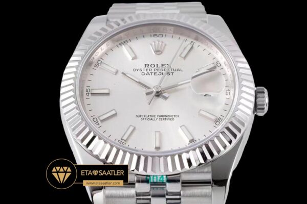 R2dj0410c rolex datejust gümüş kadran 41mm jubile 3235 super clone eta (7) 05