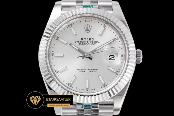 R2dj0410c rolex datejust gümüş kadran 41mm jubile 3235 super clone eta (8) 06