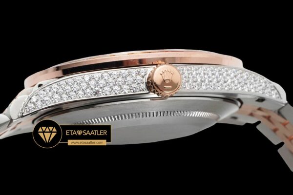 R2dj0412a rolex datejust rainbow diamond bezel arabic numeral dial super clone eta (2) 01