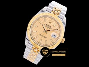 Rolex Datejust Altın Motifli Desenli 41mm Kadran Super Clone ETA