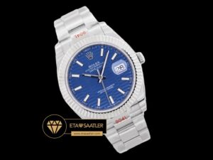 Rolex Datejust 41mm Desenli Mavi Kadran 3235 Super Clone ETA