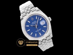 Rolex Datejust 41mm Desenli Mavi Kadran Super Clone ETA