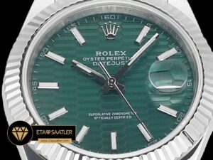 Rolex Datejust 3235 Jubile 41mm Desenli Yeşil Kadran Super Clone ETA