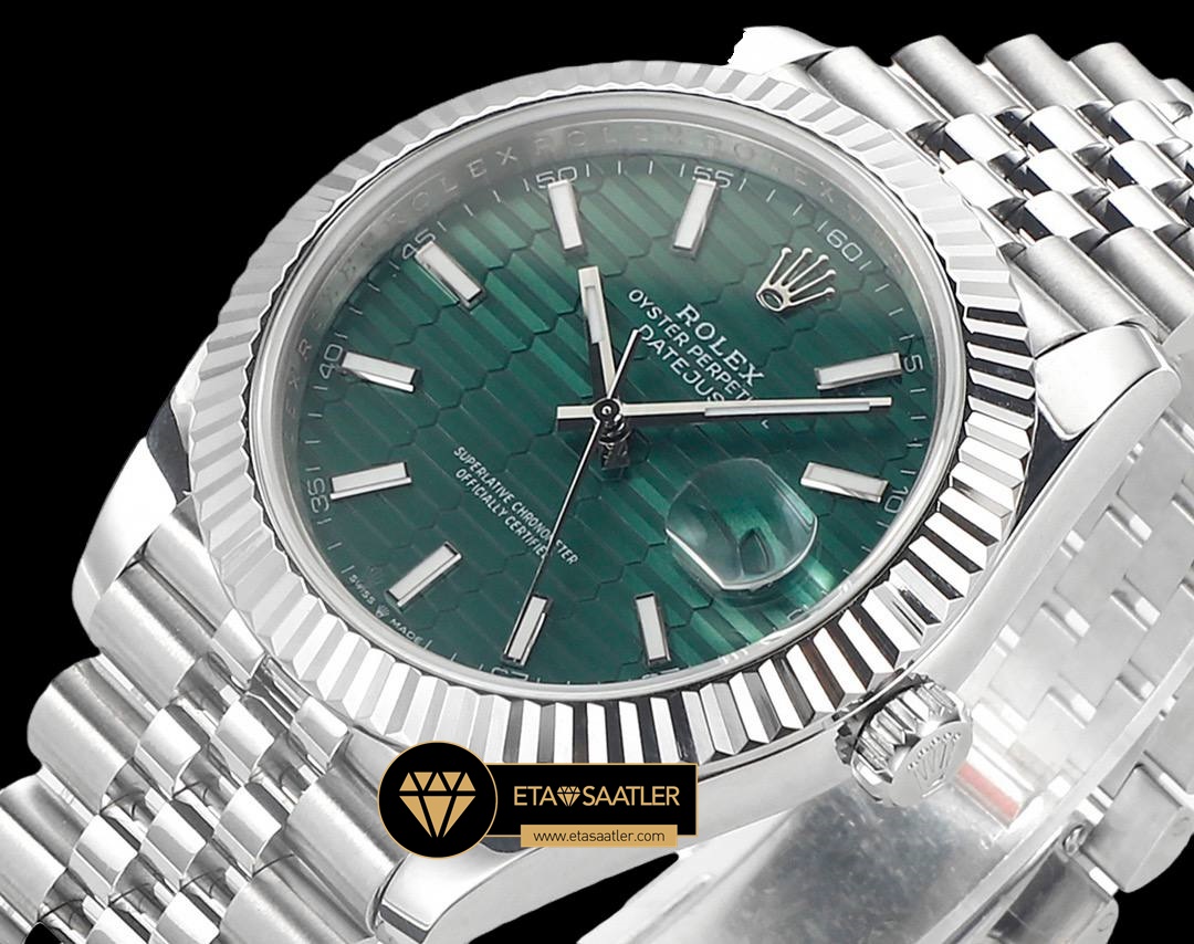 R2dj0421c jubile rolex datejust 3235 jubile 41mm desenli yeşil kadran super clone eta (8) 08 Rolex Datejust 3235 Jubile 41mm Desenli Yeşil Kadran Super Clone ETA