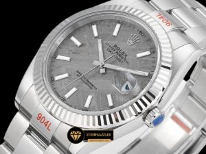 Rolex Datejust Gri Göktaşı Kadran 3235 Oyster 41mm Super Clone ETA