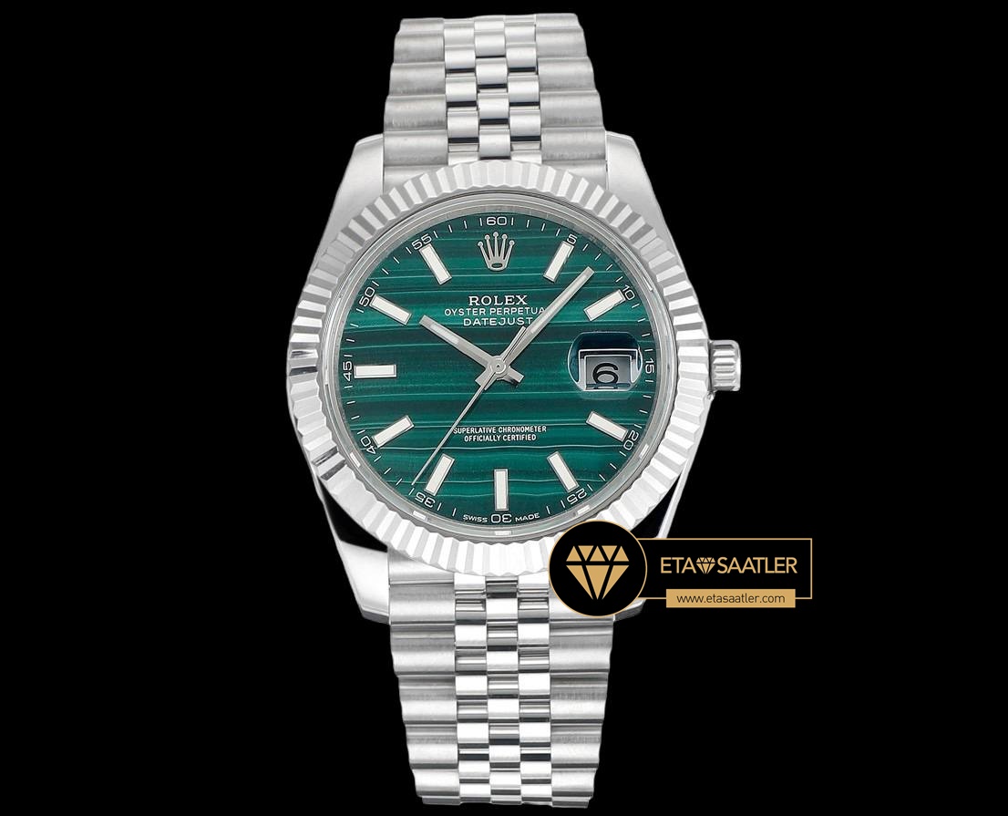 R2dj0424b rolex datejust malakit desenli kadran 41mm 3235 super clone eta (1) 01 Rolex Datejust Malakit Desenli Kadran 41mm 3235 Super Clone ETA