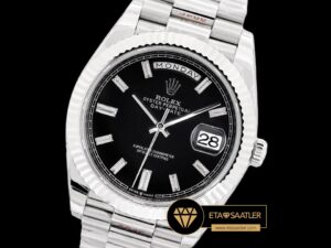 Rolex Day Date Taşlı Siyah Kadran 40mm Super Clone ETA