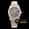 Rolex Datejust 126231 Rose-Çelik Gri Roma Rakamlı Taşlı Kadran 904L 1:1 Clone ETA