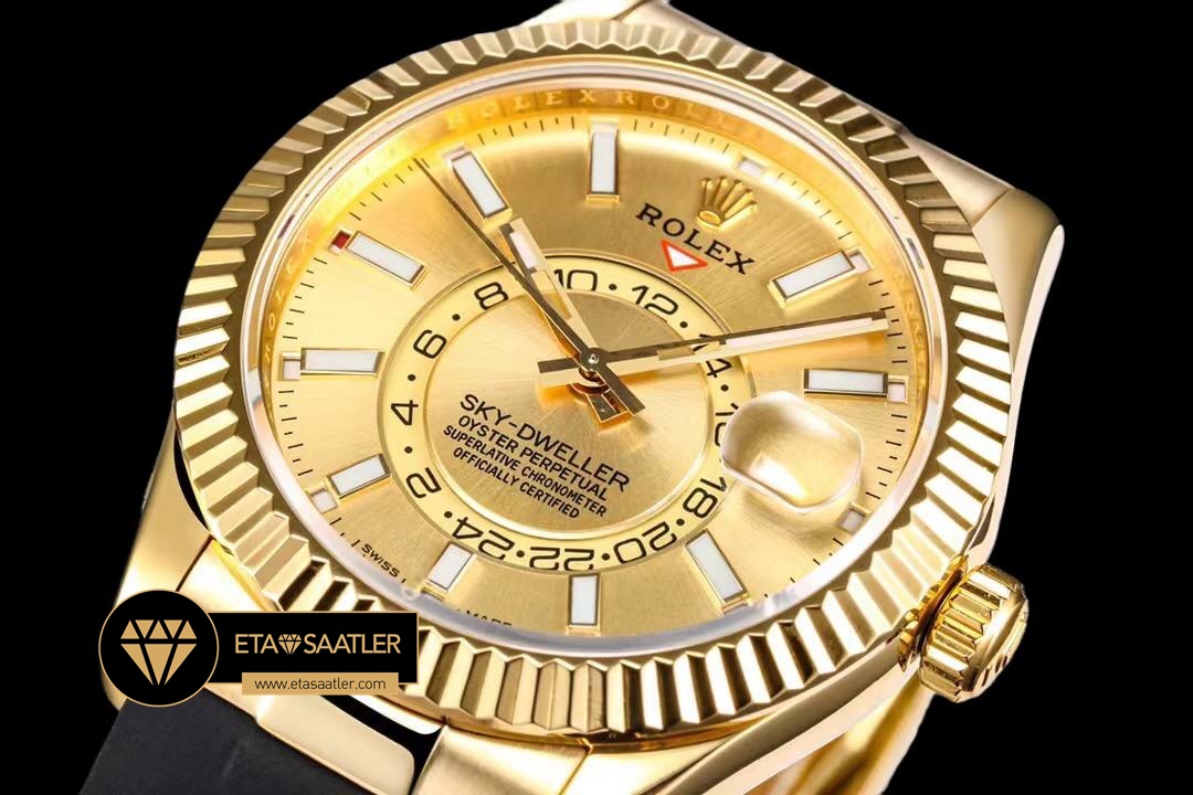 Rolskd017a rolex sky dweller altın kadran 42mm 18k altın kasa super clone eta (6) 06 Rolex Sky-Dweller Altın Kadran 42mm 18K Altın Kasa Super Clone ETA