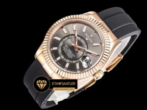 Rolex Sky-Dweller Siyah Kadran 42mm Rose Gold Kasa Super Clone ETA