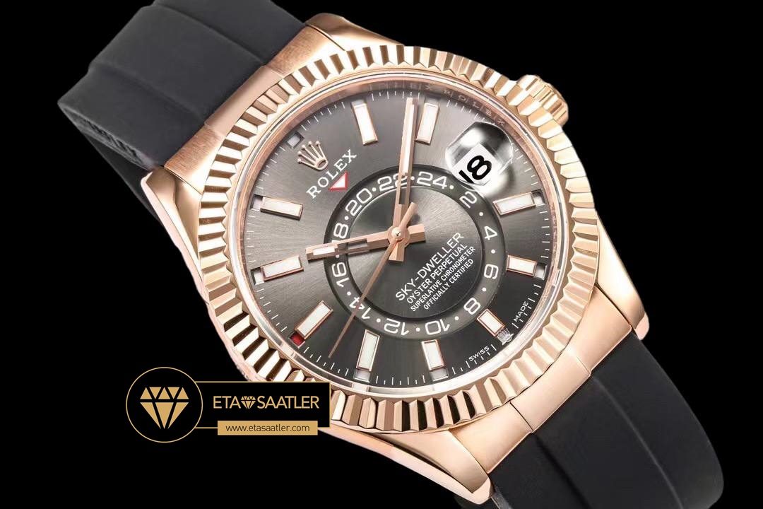 Rolskd018a siyah kadran rolex sky dweller siyah kadran 42mm rose gold kasa super clone eta (4) 04 Rolex Sky-Dweller Siyah Kadran 42mm Rose Gold Kasa Super Clone ETA