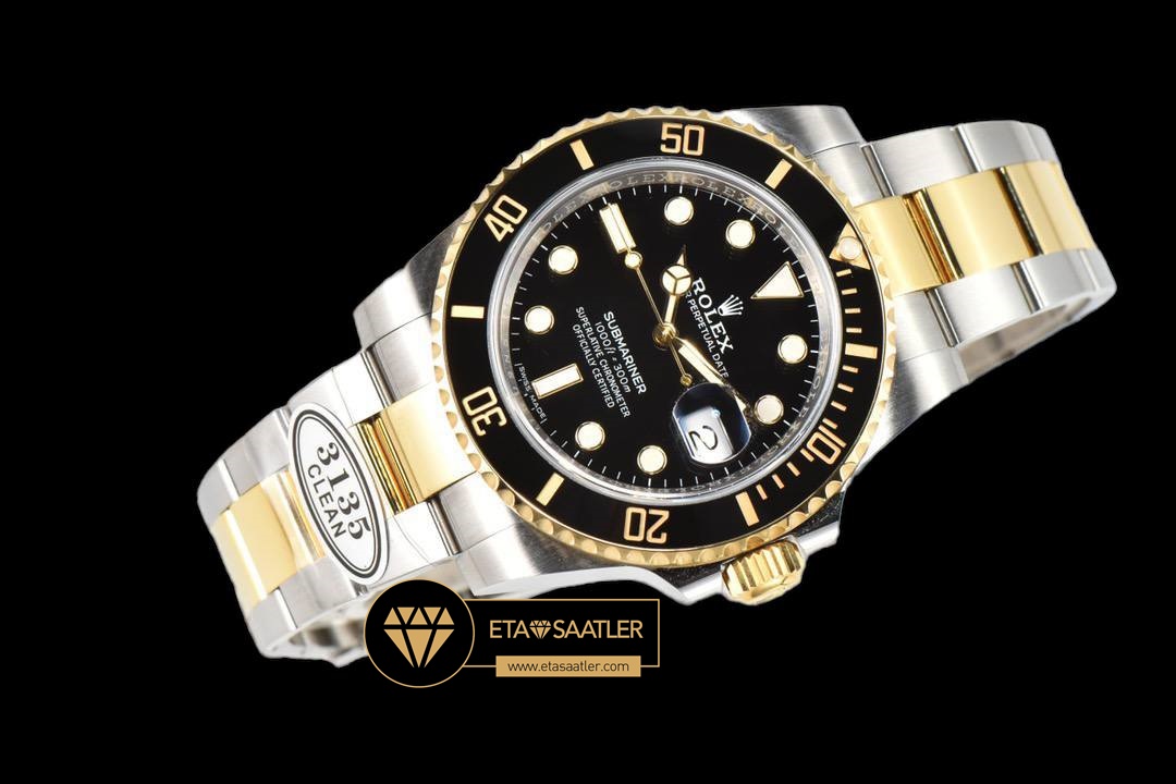 Rolex Submariner 116613LN Siyah CLEAN Factory 18K Altın 3135 Super Clone ETA Rolex Submariner 116613LN Siyah CLEAN Factory 18K Altın 3135 Super Clone ETA