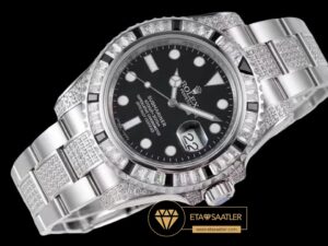 Rolex Submariner Date 116610LN 904L White Diamond Siyah Kadran Super Clone ETA