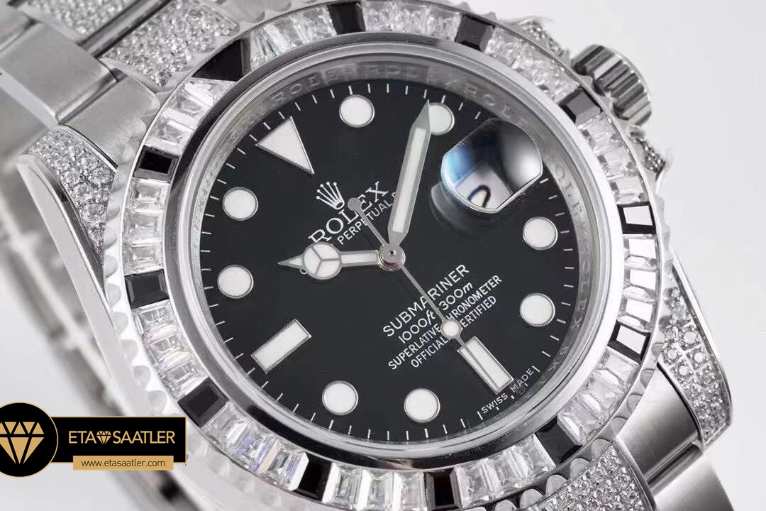 Submariner116610lnsiyah rolex submariner date 116610ln 904l white diamond siyah kadran super clone eta (7) 06 Rolex Submariner Date 116610LN 904L White Diamond Siyah Kadran Super Clone ETA