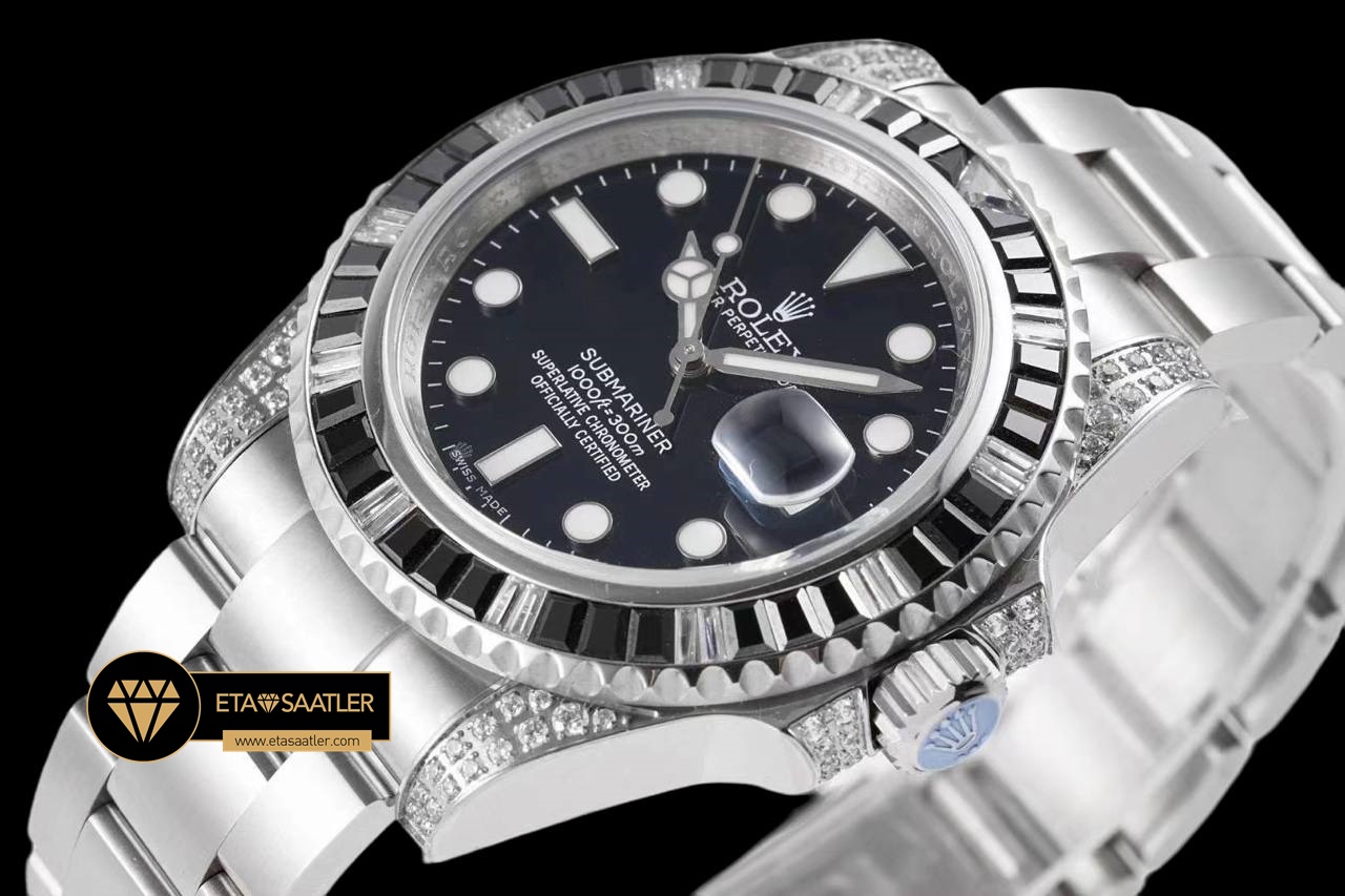 Submarinersiyah116610ln rolex submariner date 116610ln black diamond siyah kadran 904l super clone eta (3) 03 Rolex Submariner Date 116610LN Black Diamond Siyah Kadran 904L Super Clone ETA