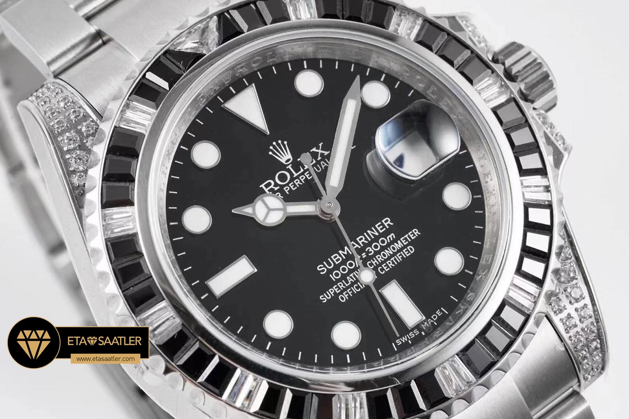 Submarinersiyah116610ln rolex submariner date 116610ln black diamond siyah kadran 904l super clone eta (8) 16 Rolex Submariner Date 116610LN Black Diamond Siyah Kadran 904L Super Clone ETA
