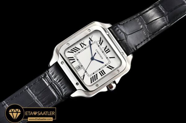 CAR0429D – Santos De Cartier 2018 Mens SSLE (Blk) Wht Swiss Qtz modelleri
