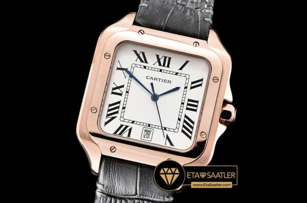 CAR0430A – Santos De Cartier 2018 Ladies RGLE Wht Swiss Qtz modelleri