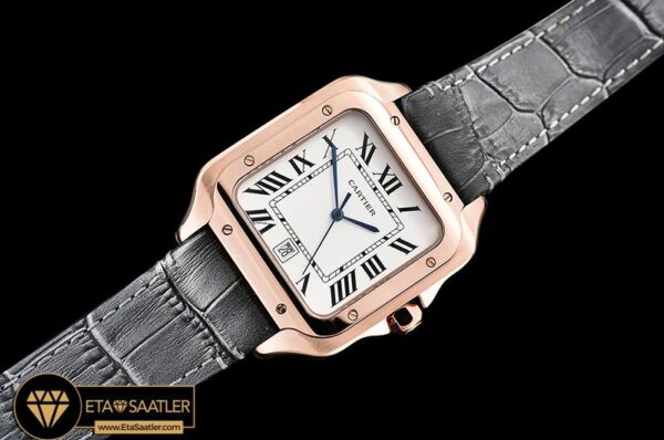 CAR0430A – Santos De Cartier 2018 Ladies RGLE Wht Swiss Qtz modelleri