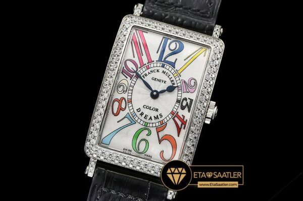 FM147A -Long Island Ld 952QZ DIAMSSLE (Blk) Wht GF Swiss Qtz modelleri