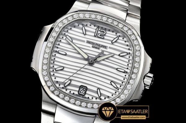 PP0271B – Patek Nautilus 33mm Diam SSSS White PF Miyota 9015 modelleri