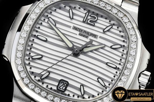 PP0271B – Patek Nautilus 33mm Diam SSSS White PF Miyota 9015 modelleri