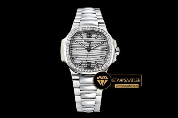 PP0271B – Patek Nautilus 33mm Diam SSSS White PF Miyota 9015 modelleri