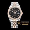 Rolex Datejust 126201 Taşlı Siyah Kadran 1:1 Super Clone ETA
